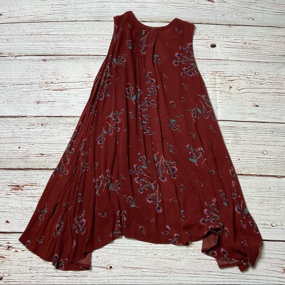 Free People Red Snap Out Of It Sleeveless Swing Dress Sz S - Picture 11 of 16